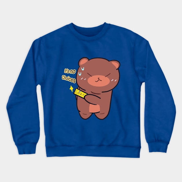 Bear with Credit Card Crewneck Sweatshirt by SatthaRat